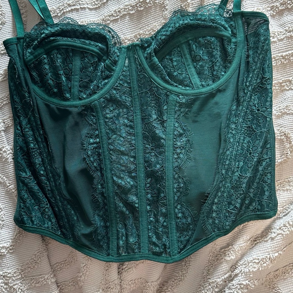 Green corset top